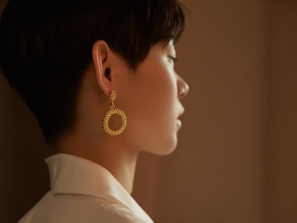 金耳环款式图片