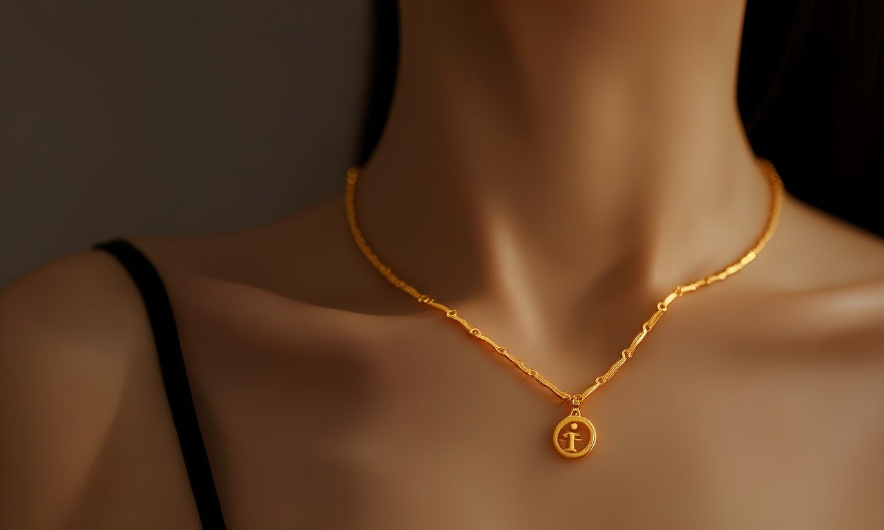 黄金一体项链图片